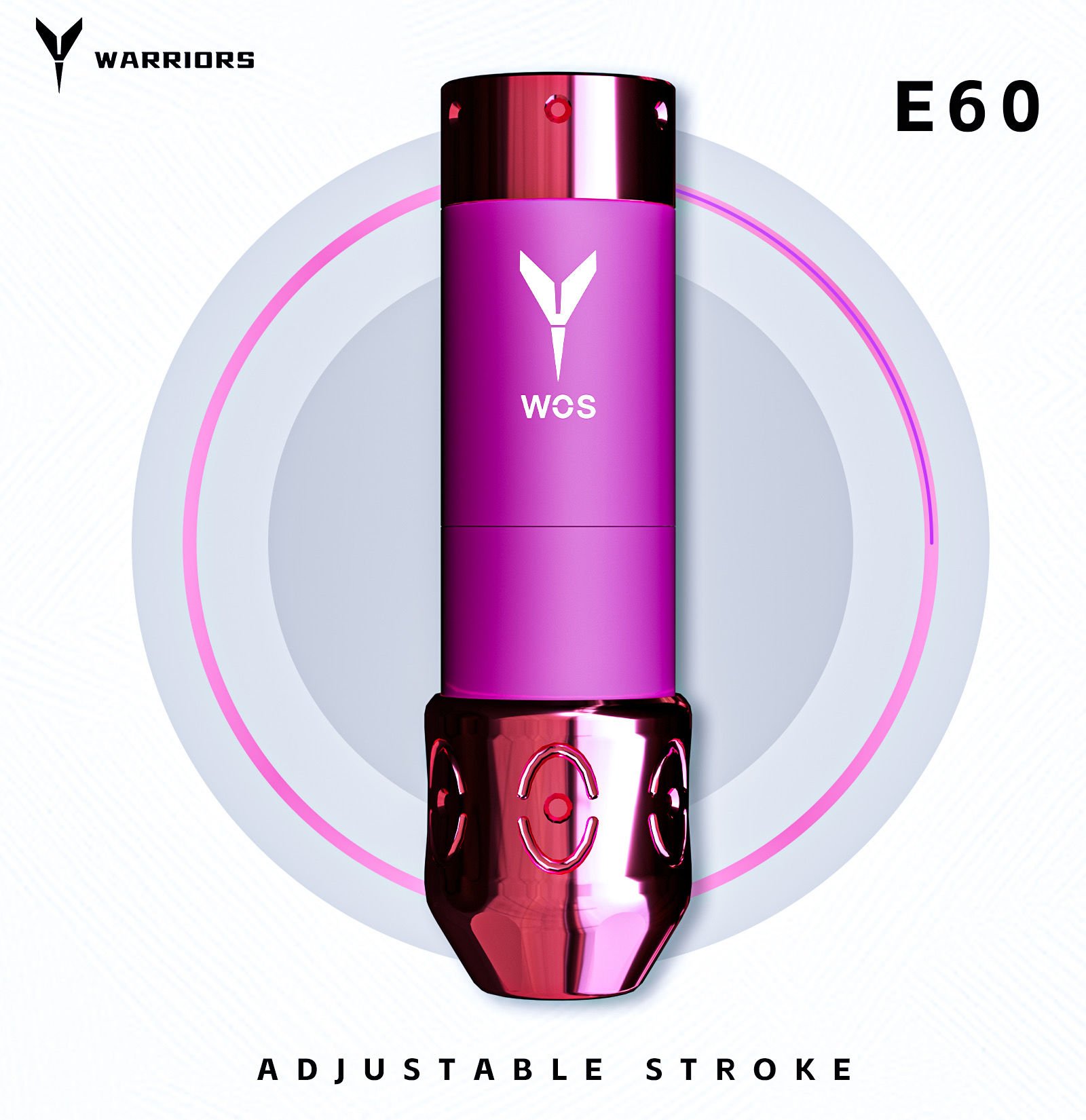 WOS E60 PRO SARJLI ROTARY PEN DÖVME MAKİNESİ-PEMBE