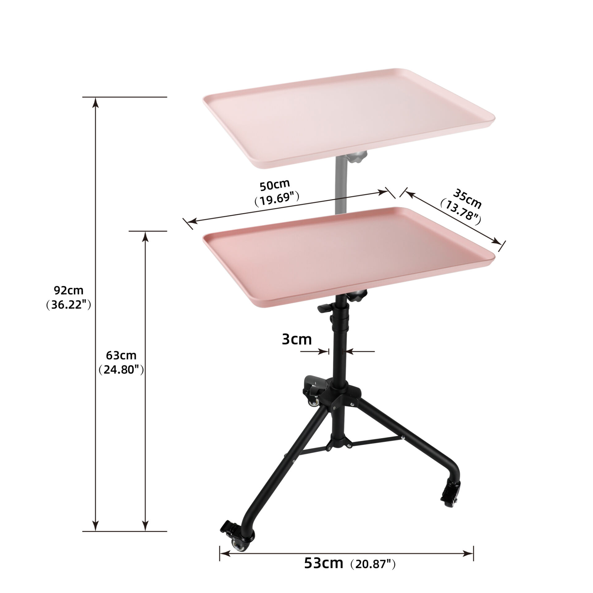 MIKNATISLI METAL SETUP MASASI PEMBE