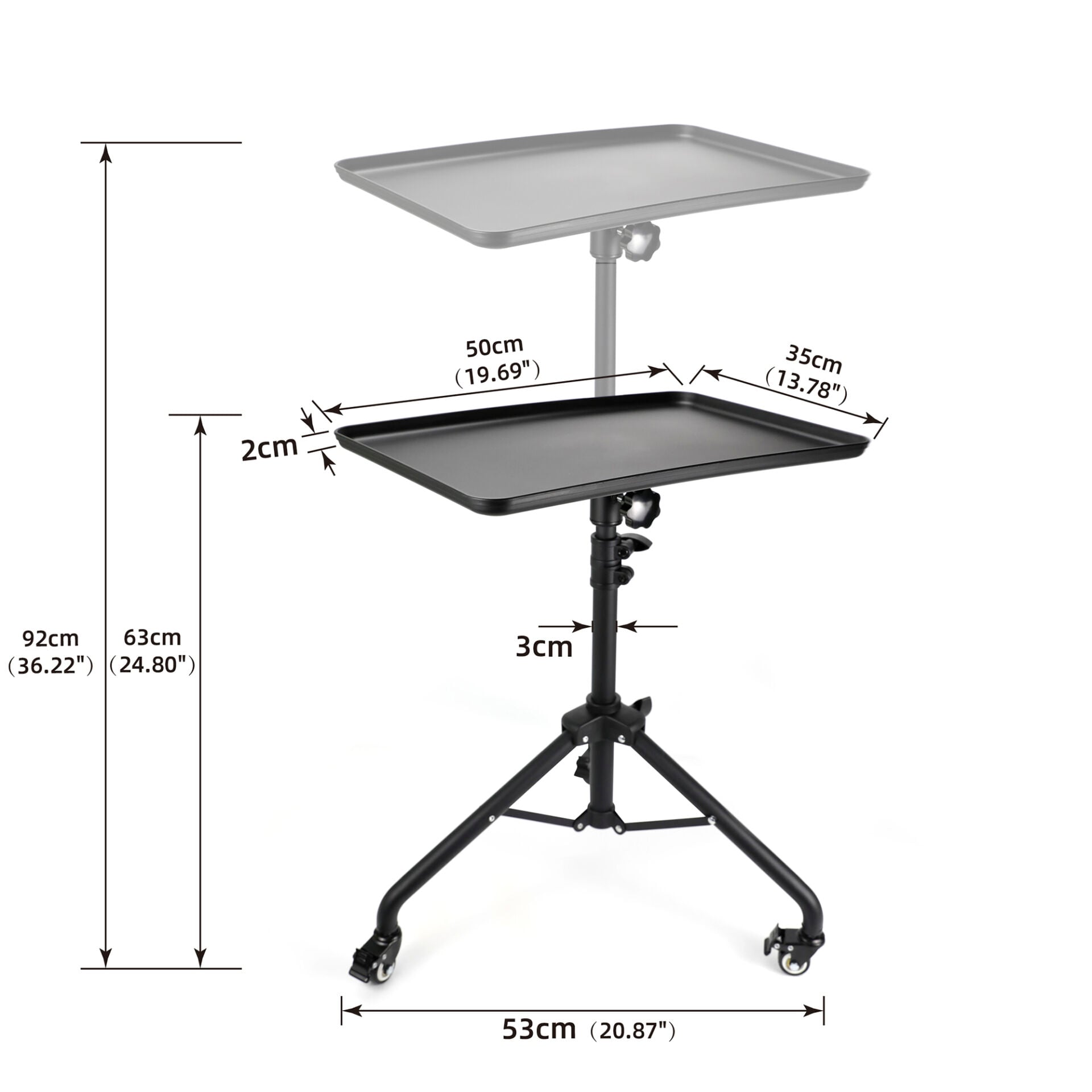 MIKNATISLI METAL SETUP MASASI SİYAH
