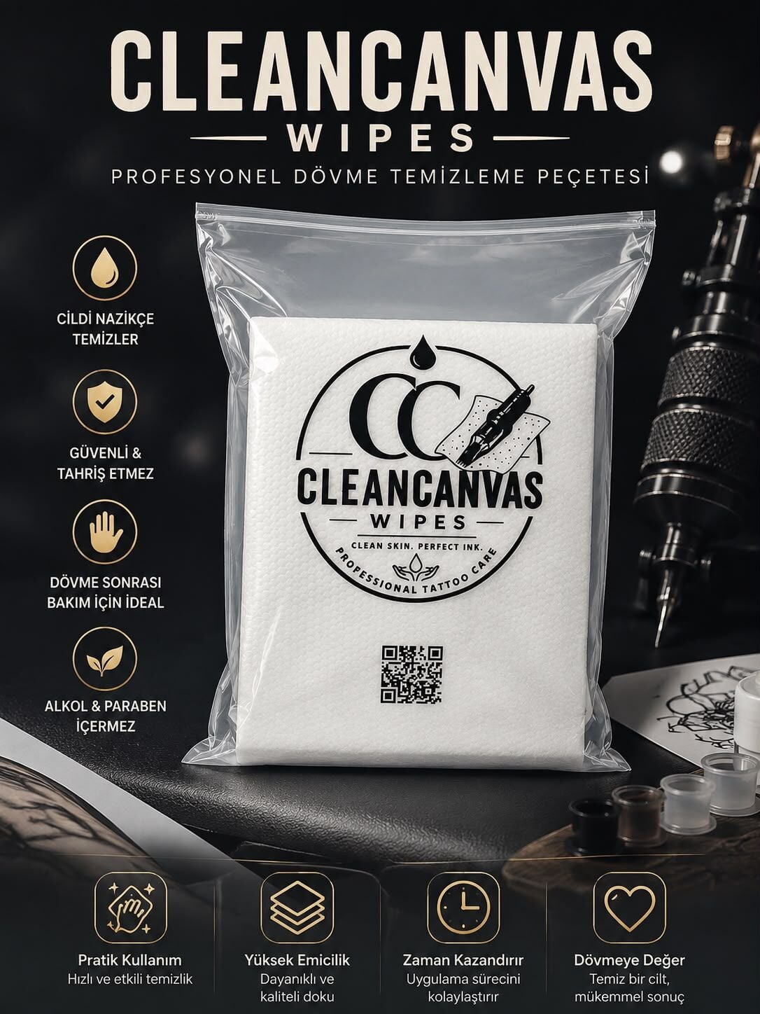 CLEAN CANVAS DÖVME TEMİZLEME HAVLUSU