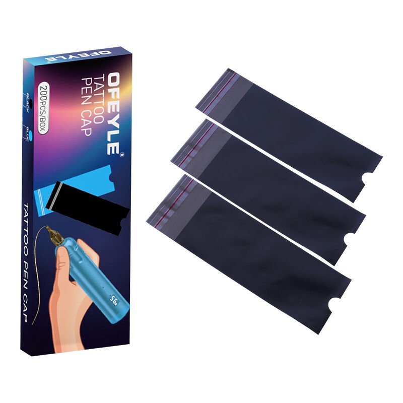 OFEYLE GENİŞ PEN DÖVME  MAKİNESİ KORUMA POŞETİ (200 adet) SİYAH