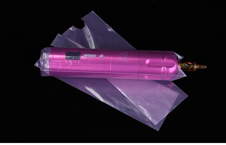 PEN DÖVME  MAKİNESİ KORUMA POŞETİ (200 adet) PEMBE
