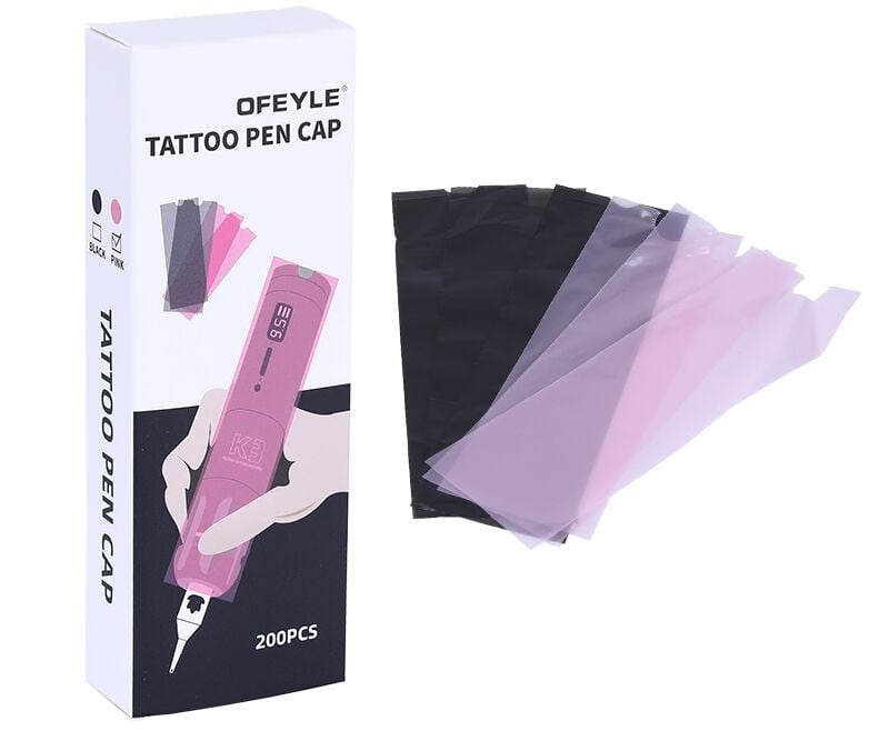PEN DÖVME  MAKİNESİ KORUMA POŞETİ (200 adet) PEMBE