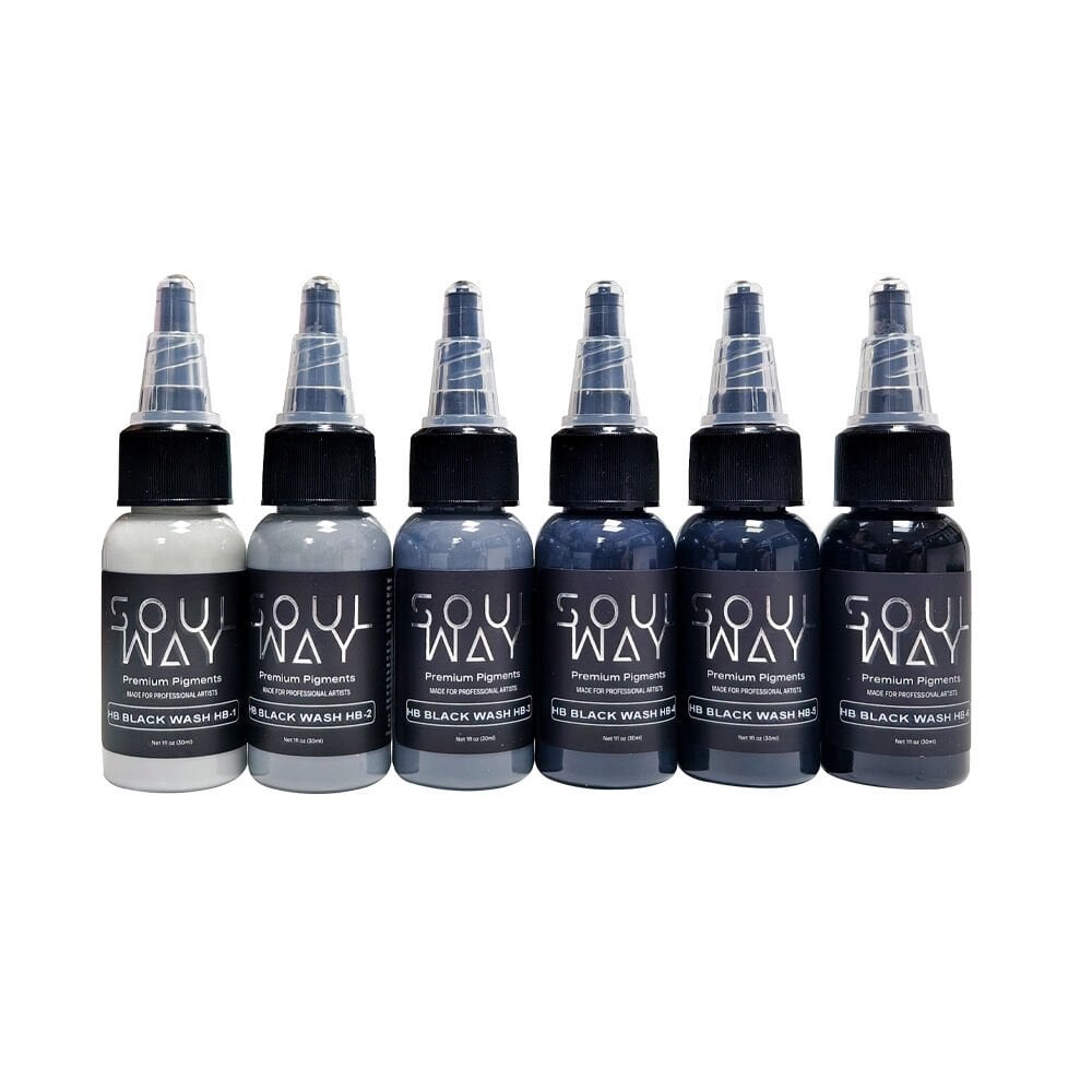 SOULWAY INK HB BLACK WASH SET 1 OZ  (6 RENK)