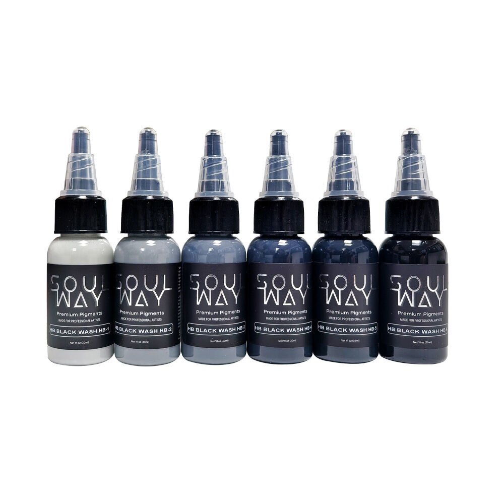 SOULWAY INK HB BLACK WASH SET 1 OZ  (6 RENK)