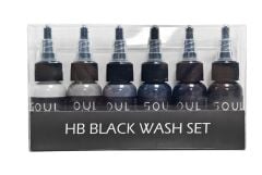 SOULWAY INK HB BLACK WASH SET 1 OZ  (6 RENK)