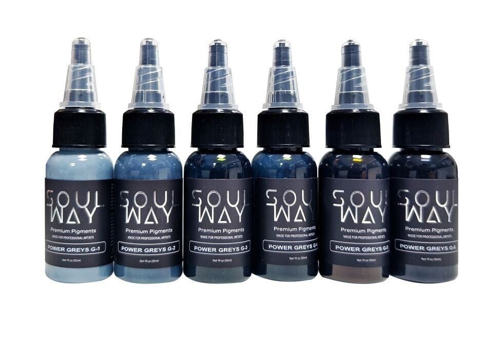 SOULWAY INK POWER GREYS SET 1 OZ  (6 RENK)