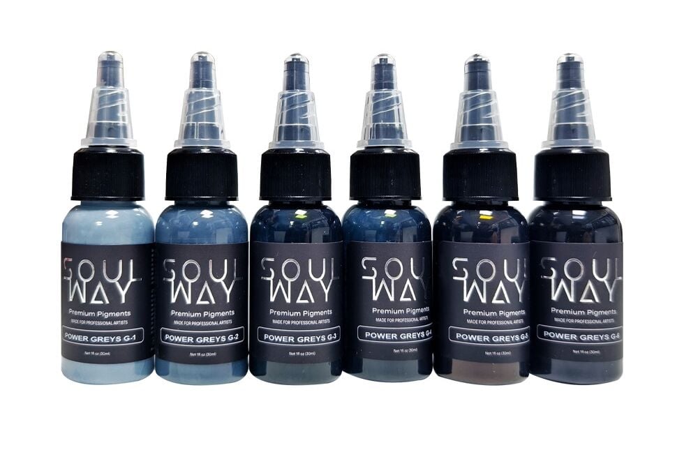 SOULWAY INK POWER GREYS SET 1 OZ  (6 RENK)