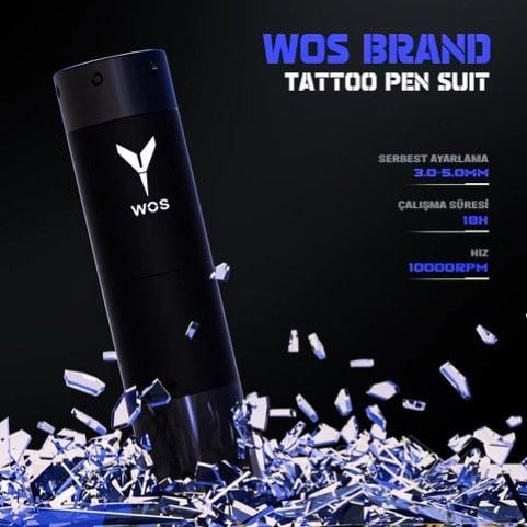 WOS E50 SARJLI ROTARY PEN DÖVME MAKİNESİ-GRİ