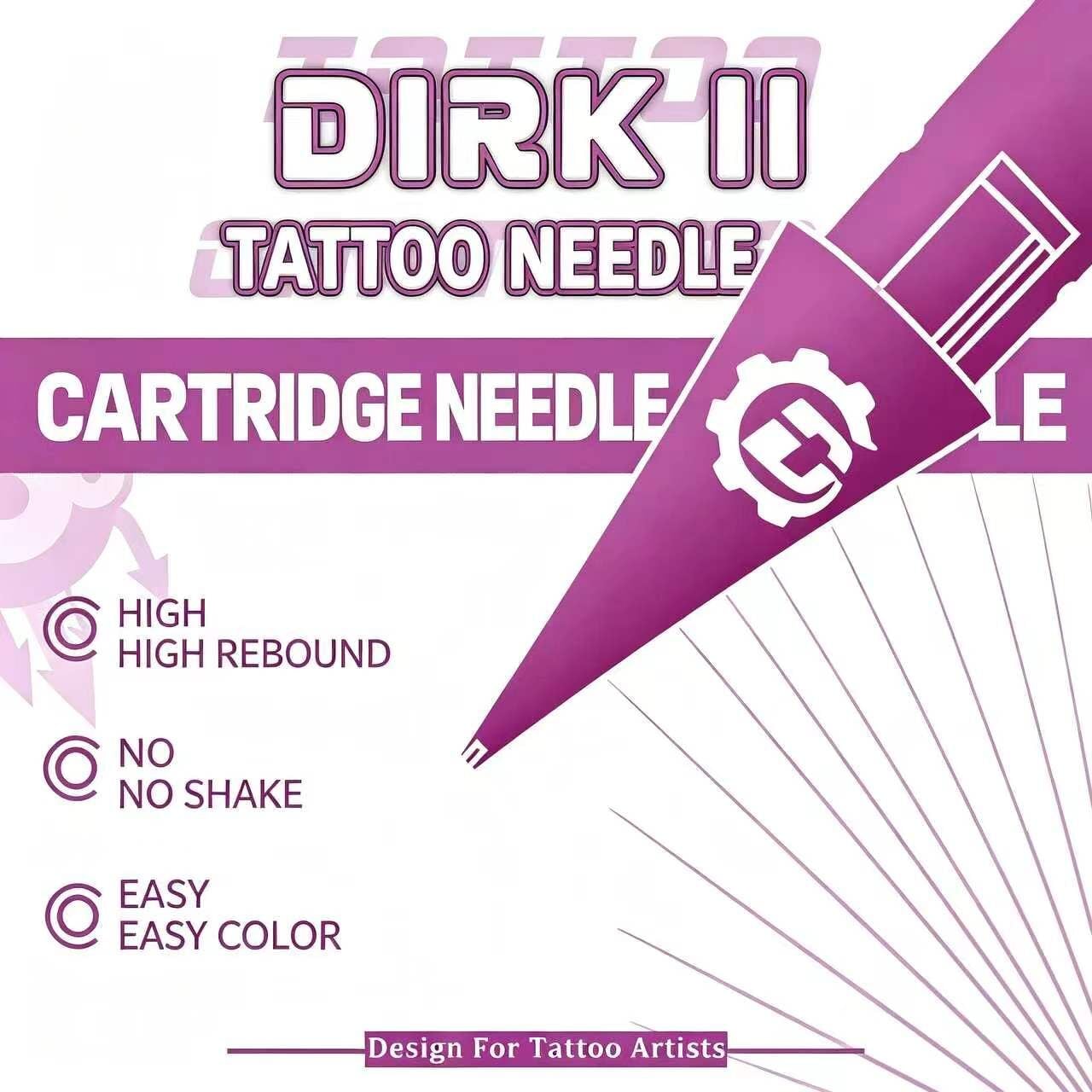DİRK 2 KARTUŞ DÖVME İĞNESİ KARIŞIK PAKET (10ADET/KUTU)