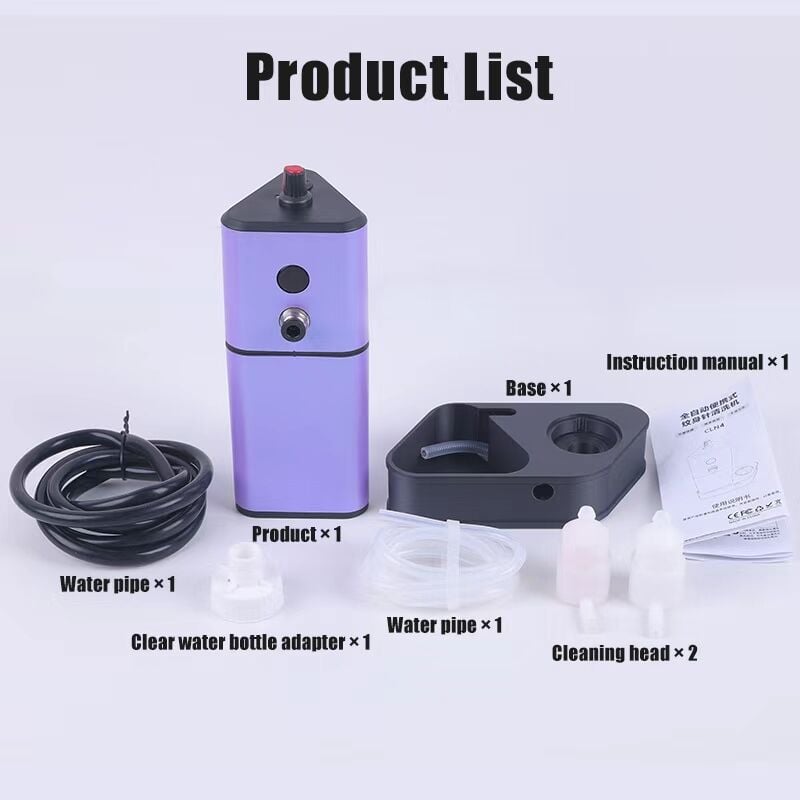 SU TANKLI İĞNE YIKAMA MAKİNESİ SARJLI KIRMIZI