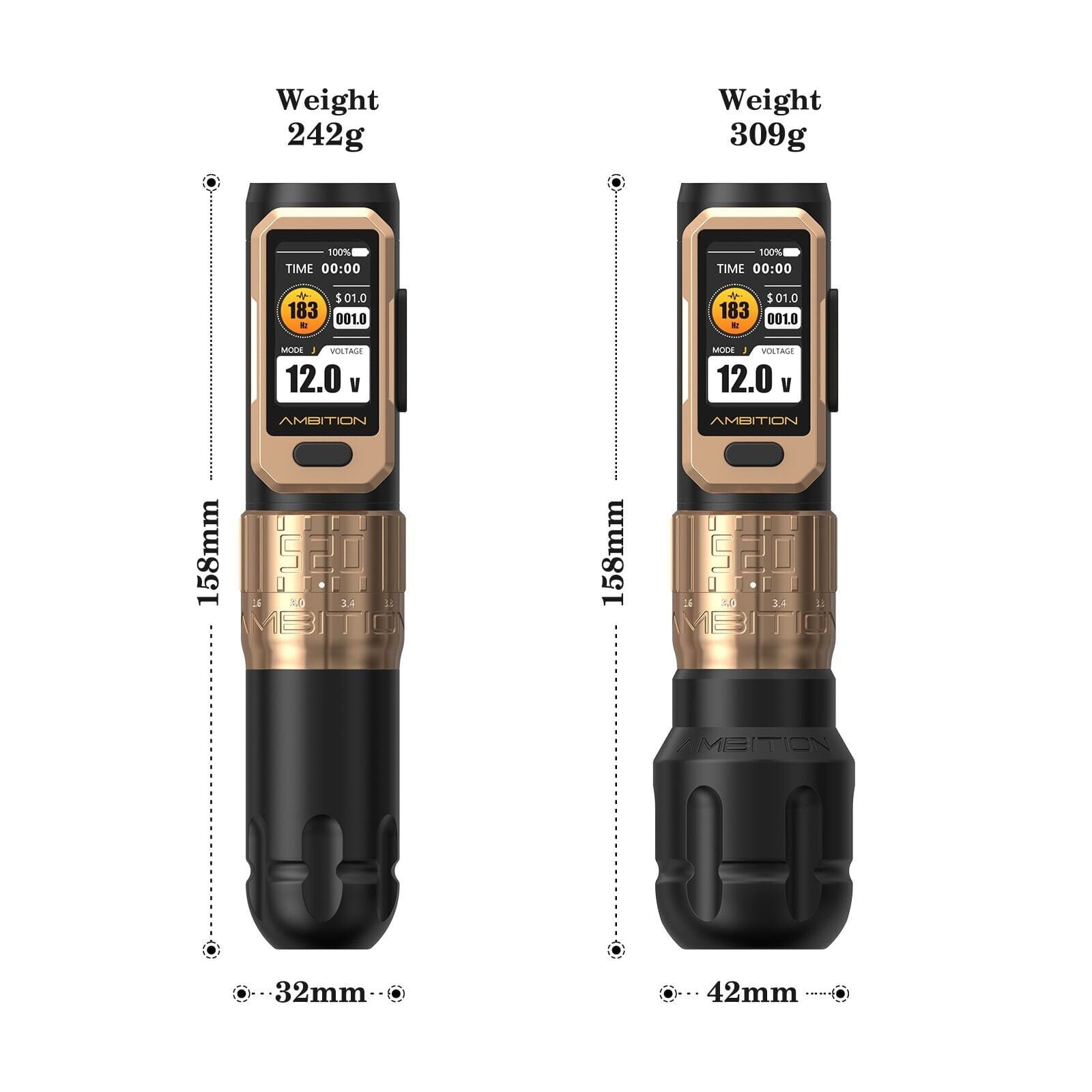 AMBITION SOLDIER PRO520 PEN DÖVME MAKİNESİ-SİYAH